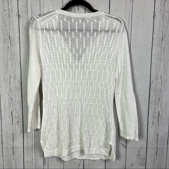 Tommy Bahama 100% linen white sweater - Picture 5 of 8